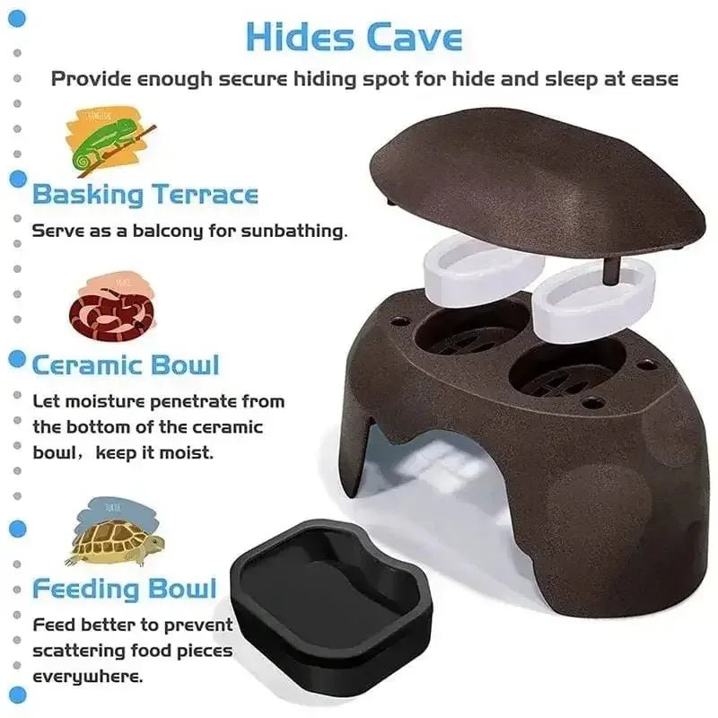 Reptile Hides Humidification Cave Damp Hideout, Suitable For Lizards Leopard Gecko - Talis Us