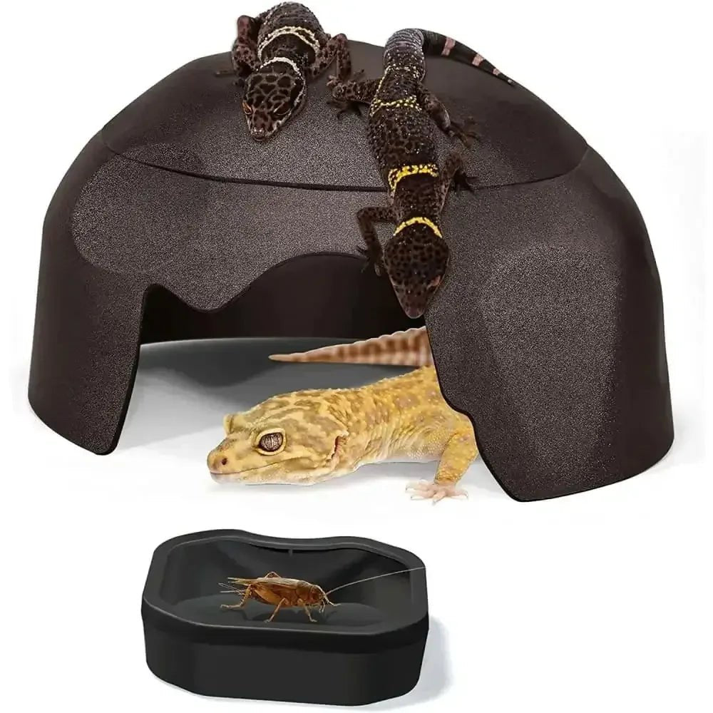 Reptile Hides Humidification Cave Damp Hideout, Suitable For Lizards Leopard Gecko - Talis Us