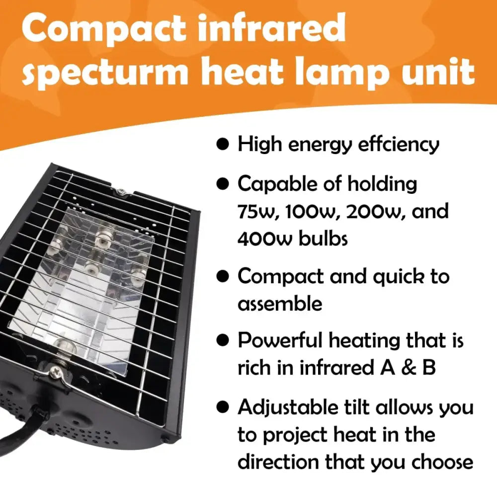 Reptile Systems Eco Gold Infrared Reptile Heat Lamp Unit - Talis Us