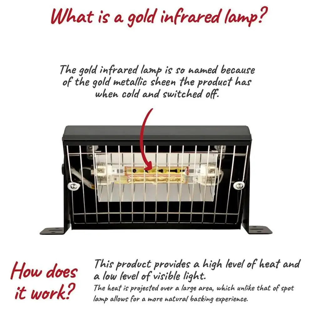 Reptile Systems Eco Gold Infrared Reptile Heat Lamp Unit - Talis Us