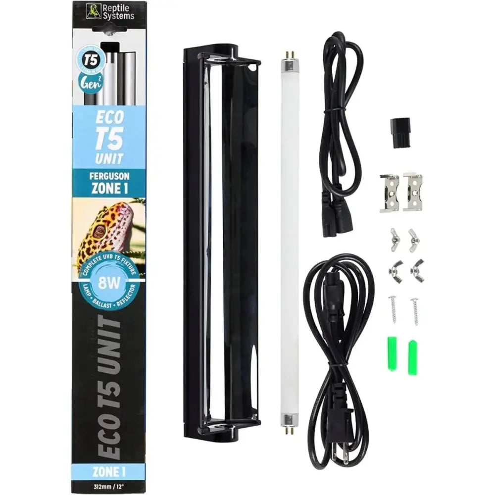 Reptile Systems Full Spectrum UVA & UVB T5 Light Fixture Zone 1 Lamp 2.4% - Talis Us