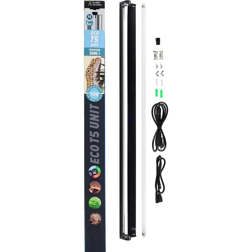 Reptile Systems Full Spectrum UVA & UVB T5 Light Fixture Zone 1 Lamp 2.4% - Talis Us
