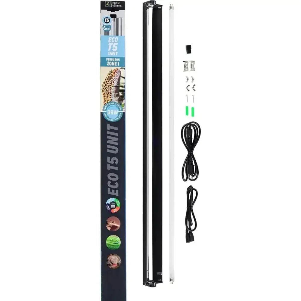 Reptile Systems Full Spectrum UVA & UVB T5 Light Fixture Zone 1 Lamp 2.4% - Talis Us