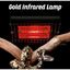 Gold Infrared Lamp for reptiles featuring infrared reptile heat bulb replacement for optimal habitat heating