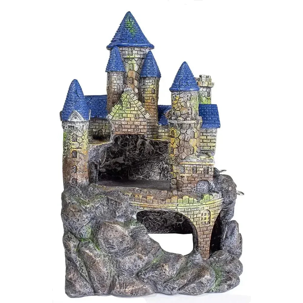Reptology Castle Hide - Away & Lizard Lounger Bridge Reptile Habitat Decorations - Talis Us