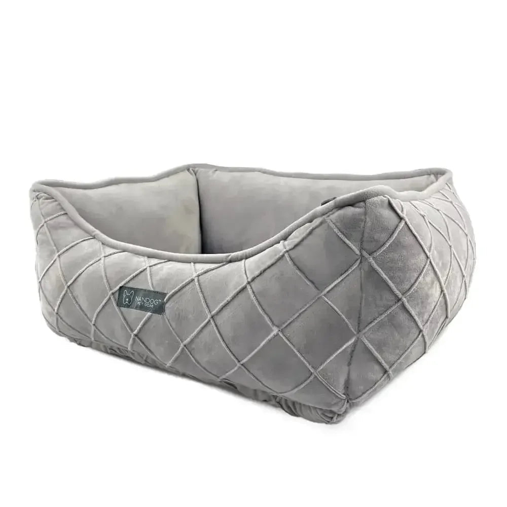 Reversible Quilted Pet Bed - Light Gray - Talis Us
