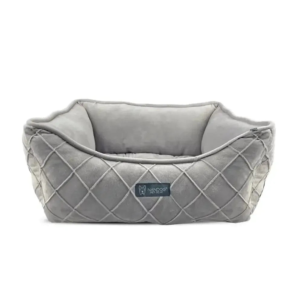 Reversible Quilted Pet Bed - Light Gray - Talis Us