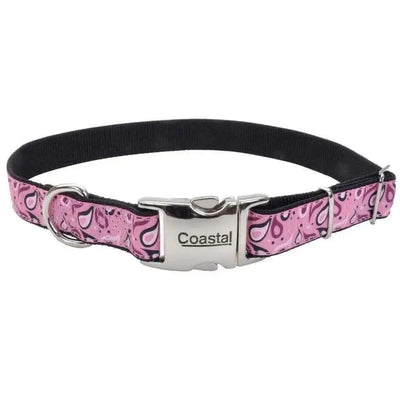 Ribbon Adjustable Nylon Dog Collar with Metal Buckle Ribbon CPD