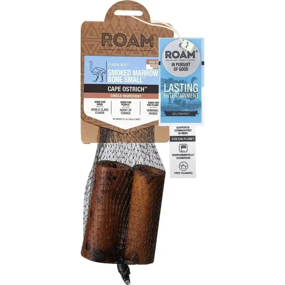 Roam Pet Ostrich Marrow Bone Long Lasting Dog Chew 2pk - Talis Us