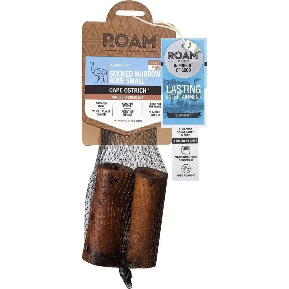 Roam Pet Ostrich Marrow Bone Long Lasting Dog Chew 2pk - Talis Us