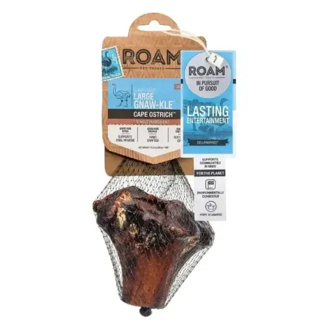 Roam Pet Treats Gnaw - Kle Ostrich Knuckle Dog Chew - Talis Us