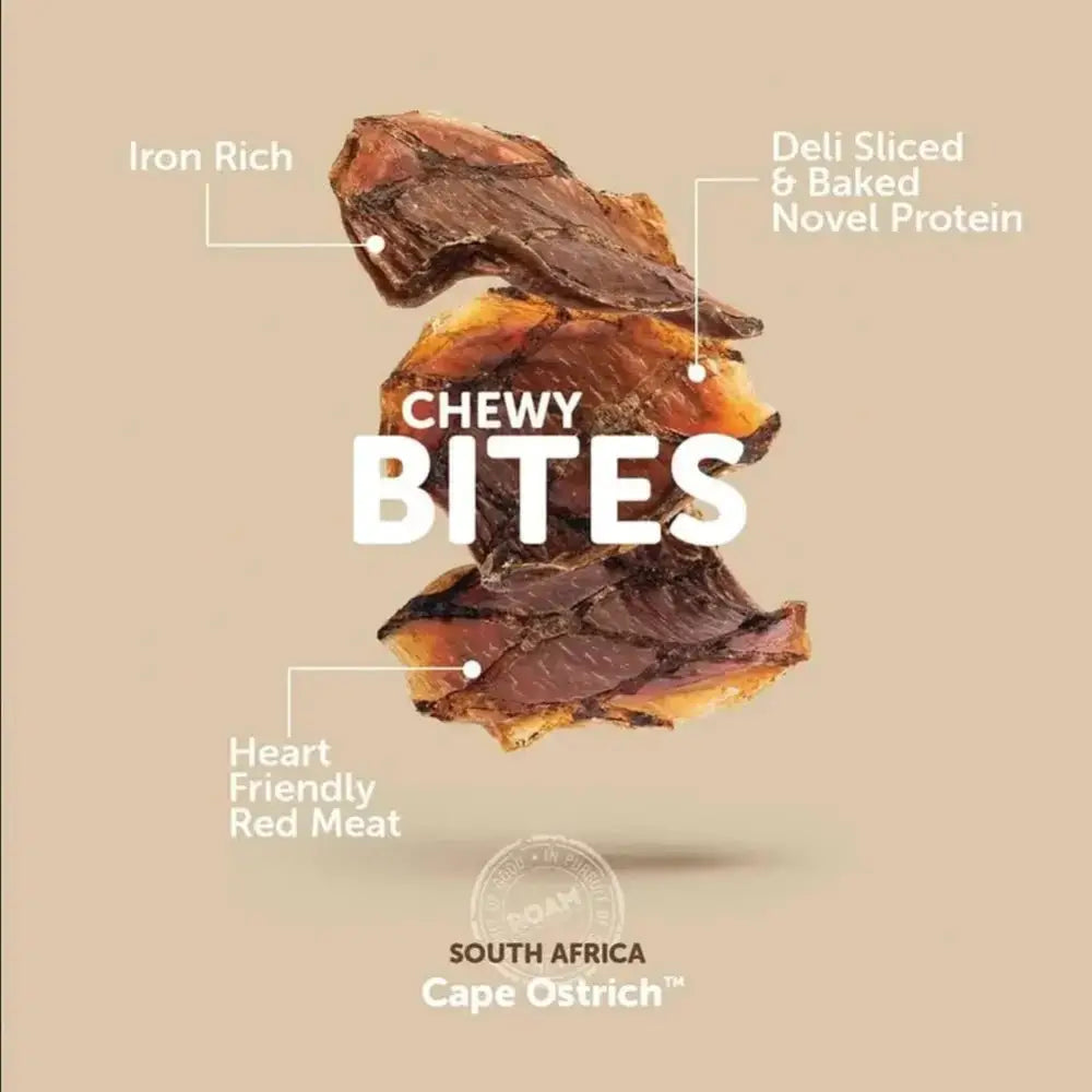 Roam Pet Treats Long Lasting Ossy Chews Ostrich Chews for Dogs 3oz - Talis Us