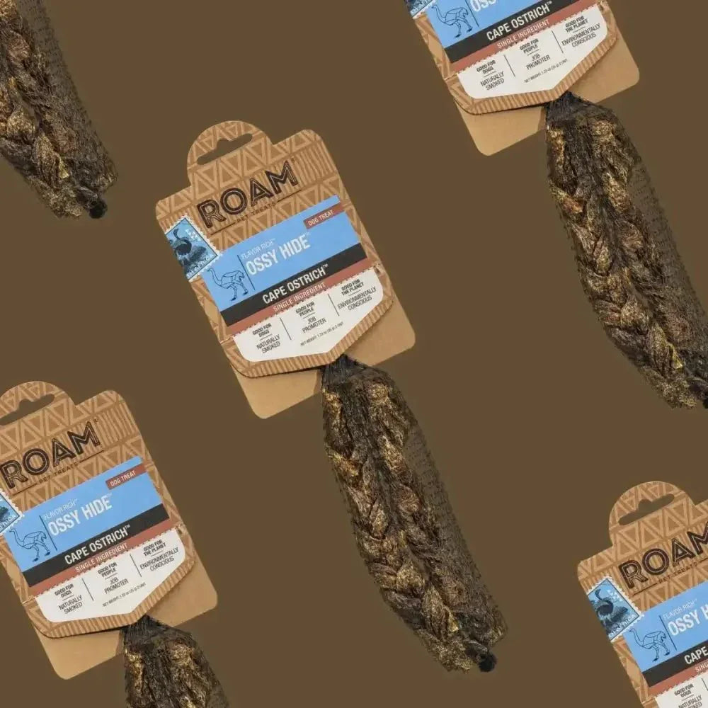 Roam Pet Treats Ossy Hide Twists Ostrich Dog Chew - Talis Us