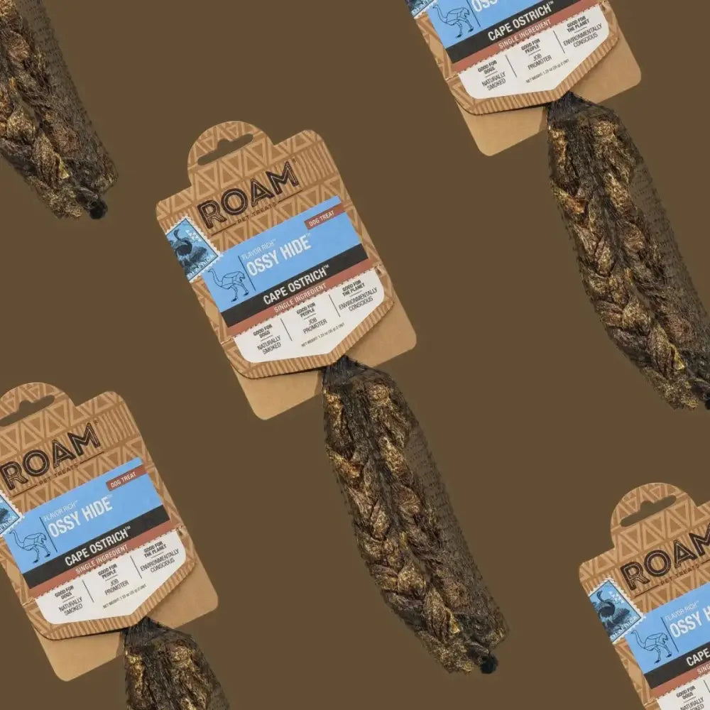 Roam Pet Treats Ossy Hide Twists Ostrich Dog Chew - Talis Us