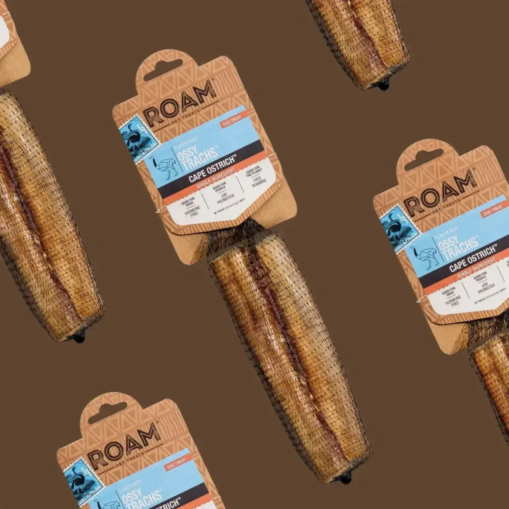 Roam Pet Treats Ossy Trachs Ostrich Trachea Dog Chew - Talis Us