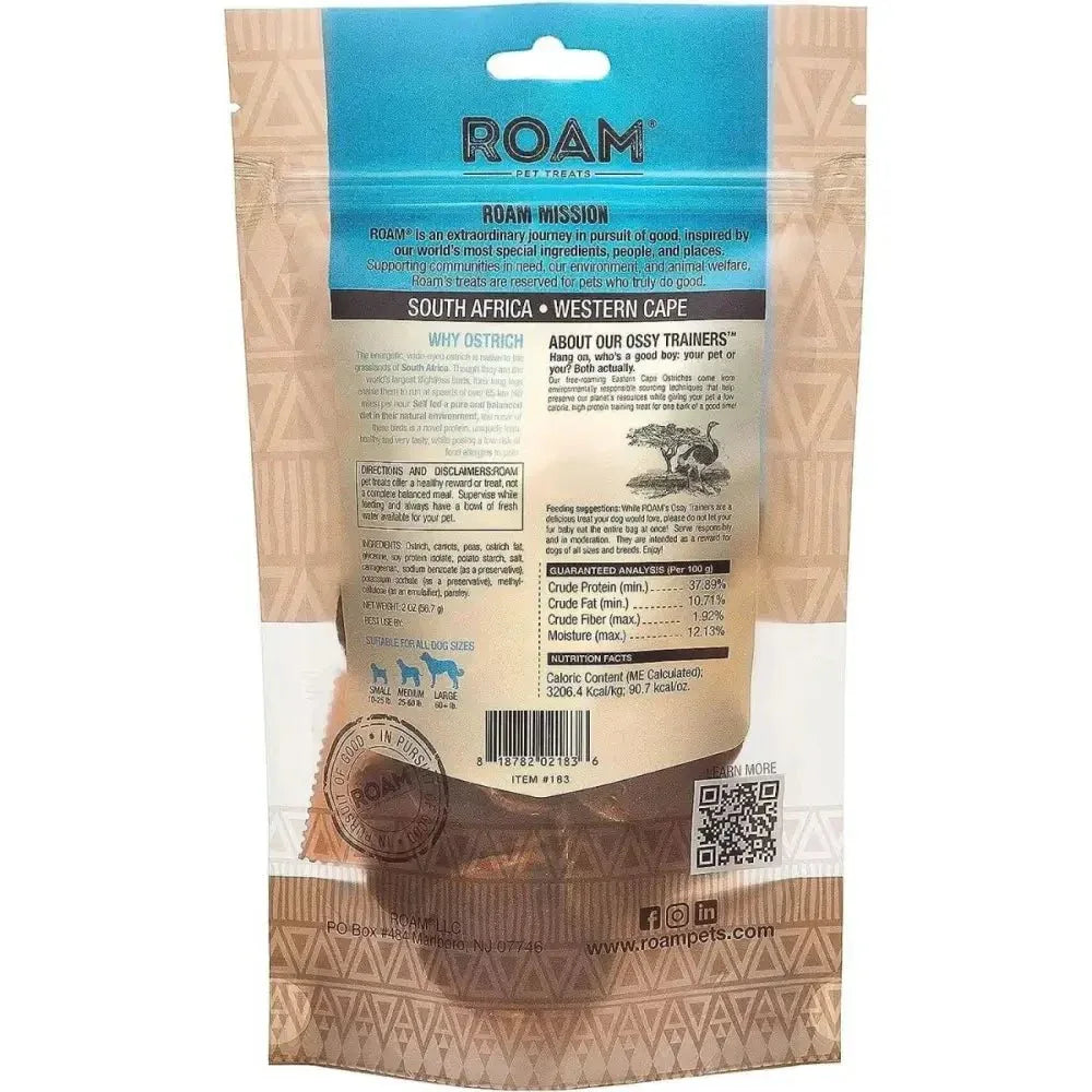 Roam Pet Treats Ossy Trainers Ostrich Training Treats for Dogs - Talis Us