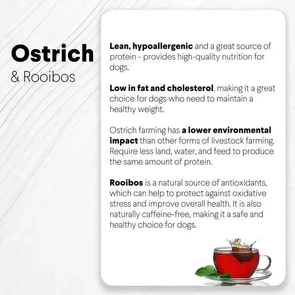 Savannah - Hypoallergenic Ostrich Sausages. Dog Treats with Skin Soothing Rooibos - Talis Us