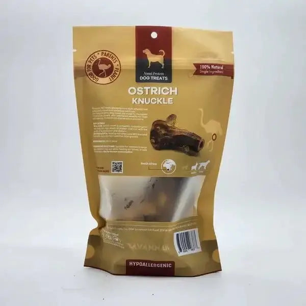 Savannah Splinter - free Ostrich Knuckle. Long - lasting, Natural Dog Gnaw Treat - Talis Us