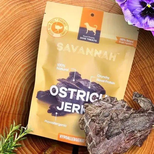 Savannah - Tasty Ostrich Jerky. Protein & Iron - rich, Natural Dog Chew Treat - Talis Us