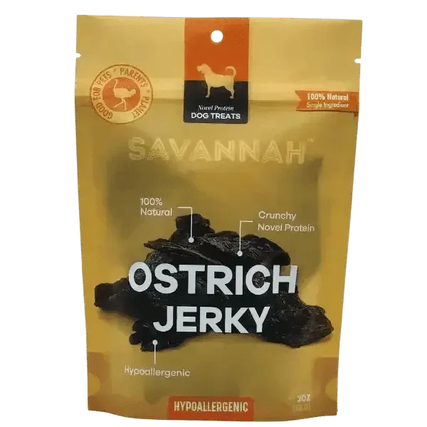Savannah - Tasty Ostrich Jerky. Protein & Iron - rich, Natural Dog Chew Treat - Talis Us