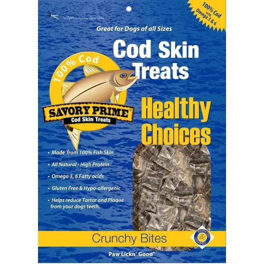 Savory Prime Cod Skin Crunchy Bites Dog Treats Savory Prime CPD
