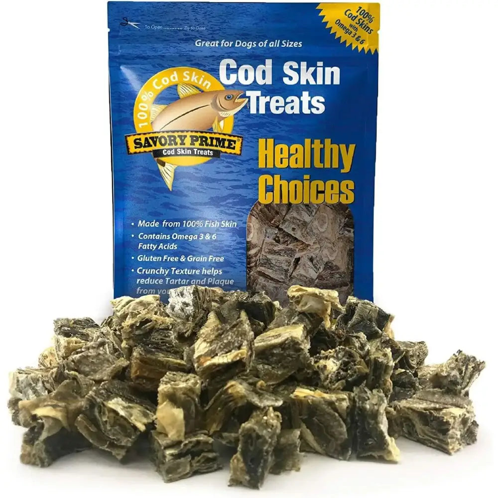 Savory Prime Cod Skin Crunchy Bites Dog Treats Savory Prime CPD