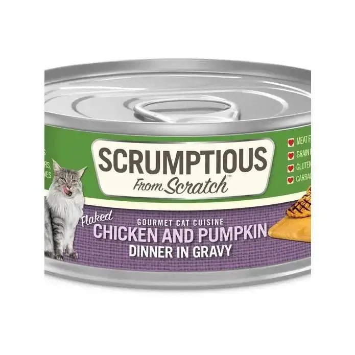 Scrumptious From Scratch Chicken & Pumpkin Dinner in Gravy Pack Wet Cat Food 12/2.8oz - Talis Us