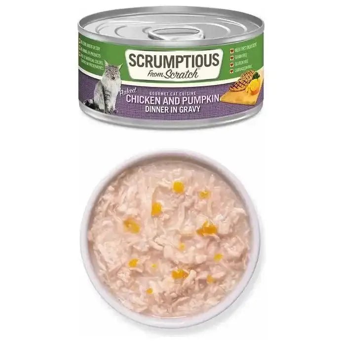 Scrumptious From Scratch Chicken & Pumpkin Dinner in Gravy Pack Wet Cat Food 12/2.8oz - Talis Us