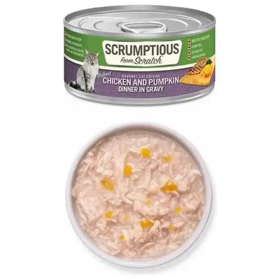 Scrumptious From Scratch Chicken & Pumpkin Dinner in Gravy Pack Wet Cat Food 12/2.8oz - Talis Us