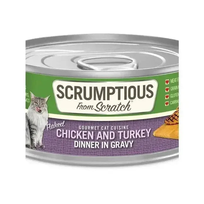 Scrumptious From Scratch Chicken & Turkey Dinner in Gravy Wet Cat Food - Talis Us