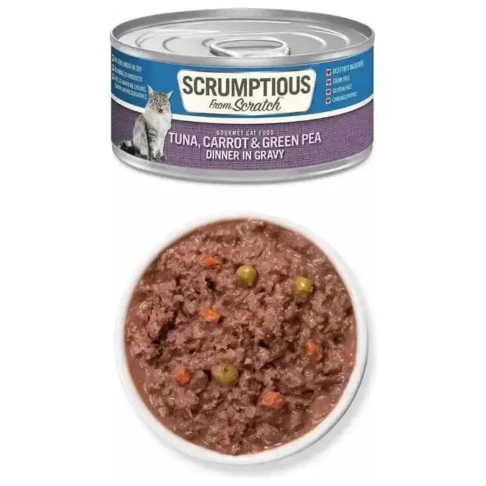 Scrumptious From Scratch Tuna, Carrot & Green Pea Dinner in Gravy Wet Cat Food 12/2.8oz - Talis Us