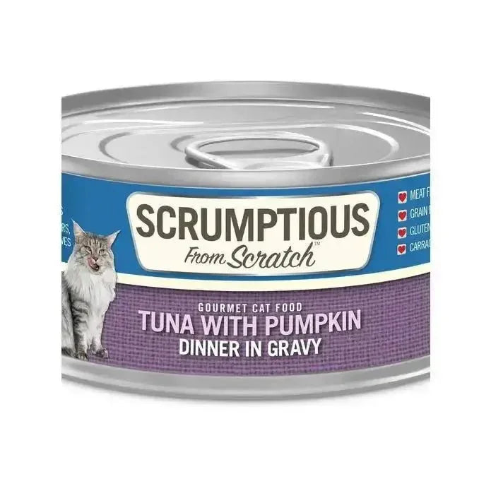 Scrumptious From Scratch Tuna & Pumpkin Dinner in Gravy Pack Wet Cat Food 12/2.8oz - Talis Us