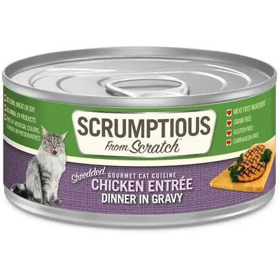 Scrumptious From Scratch Chicken Dinner in Gravy Wet Cat Food 12/2.8oz - Talis Us