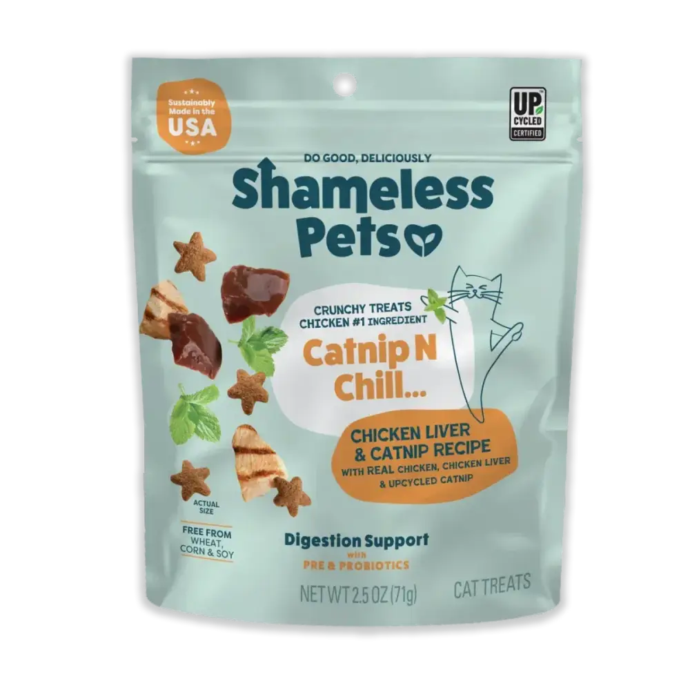 Shameless Pets Catnip N Chill Chicken Liver Crunchy Cat Treats 2.5oz - Talis Us