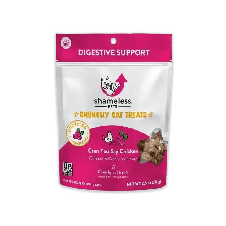 Shameless Pets Cran U Say Chicken Crunchy Cat Treats - Talis Us