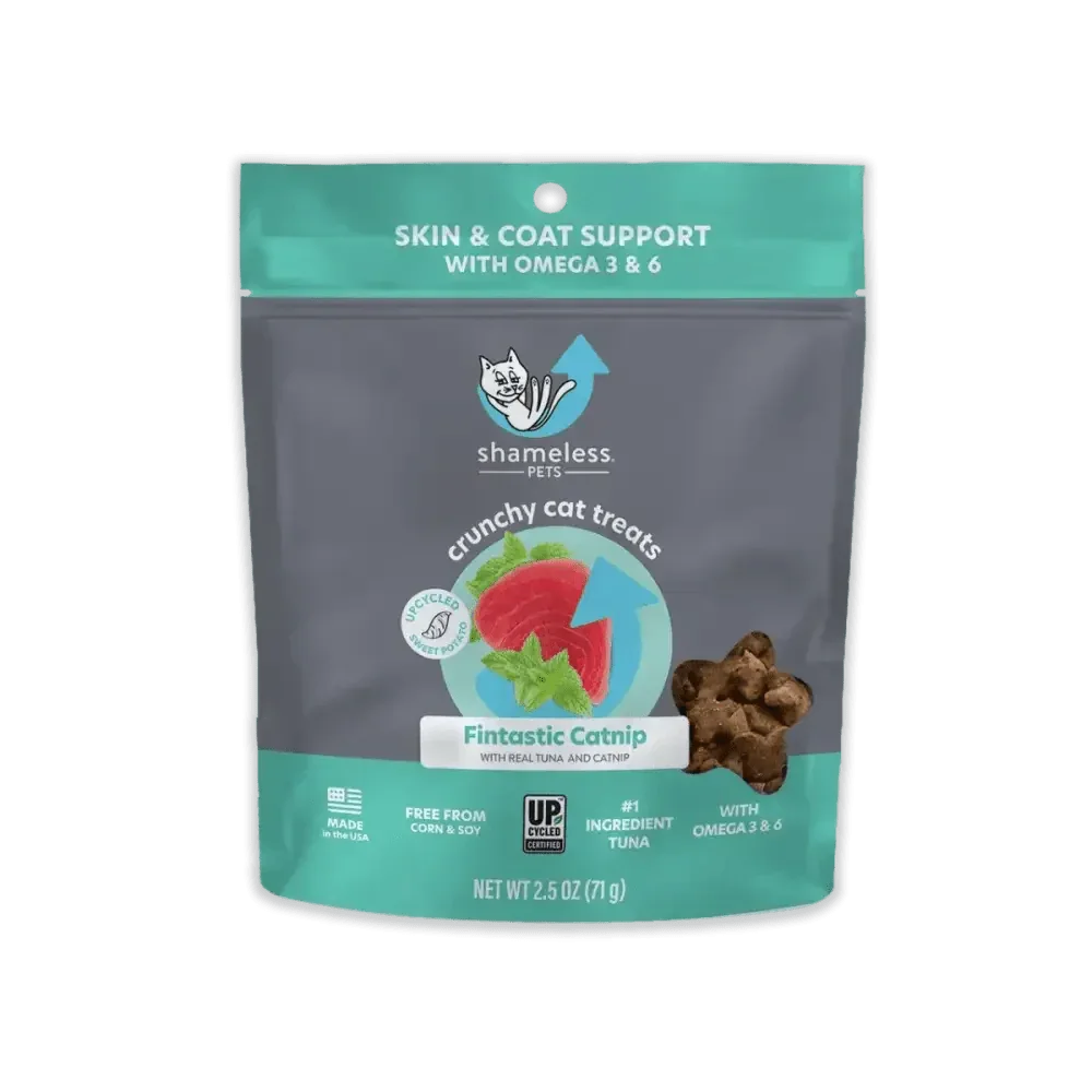 Shameless Pets Fintastic Catnip Crunchy Cat Treats 2.5oz - Talis Us