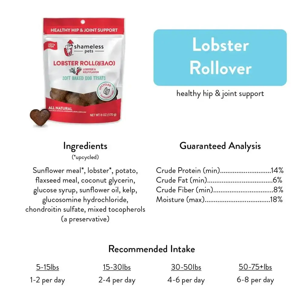 Shameless Pets Lobster Rollover Soft Baked Dog Treats - Talis Us