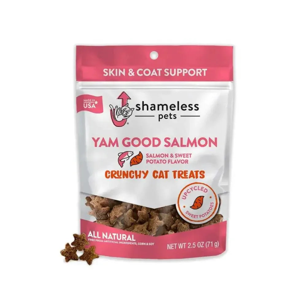 Shameless Pets Yam Good Salmon Crunchy Cat Treats - Talis Us