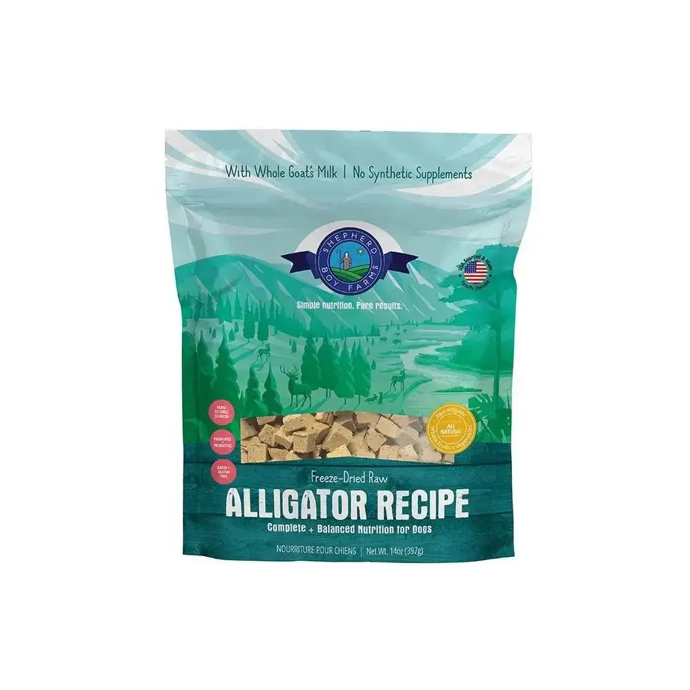Shepherd Boy Farms Freeze - Dried Alligator Recipe Hypoallergenic Dog Food 14oz - Talis Us