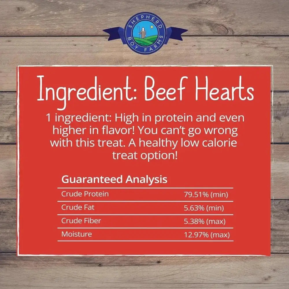 Shepherd Boy Farms Freeze Dried Beef Heart Dog Treats - Talis Us