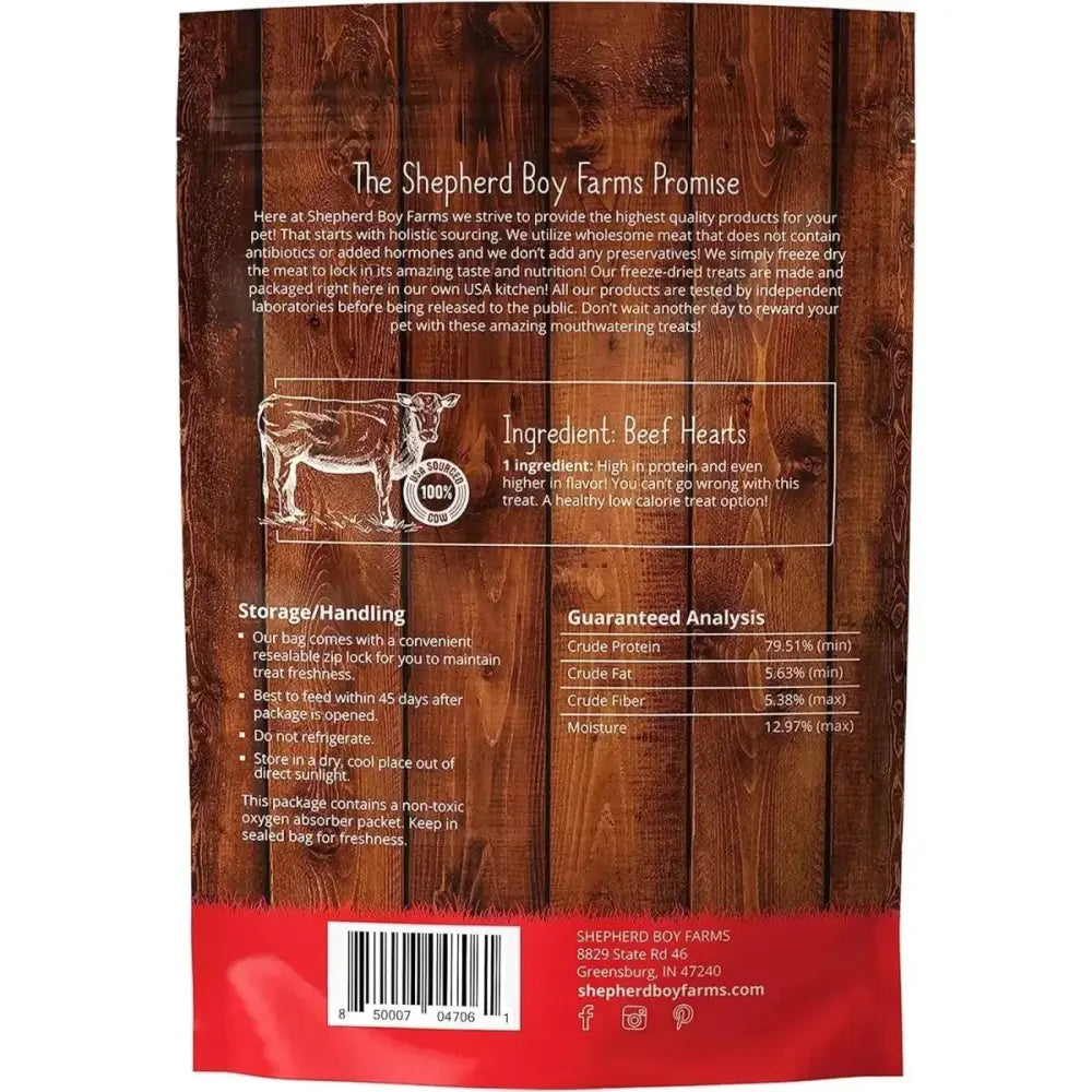 Shepherd Boy Farms Freeze Dried Beef Heart Dog Treats - Talis Us