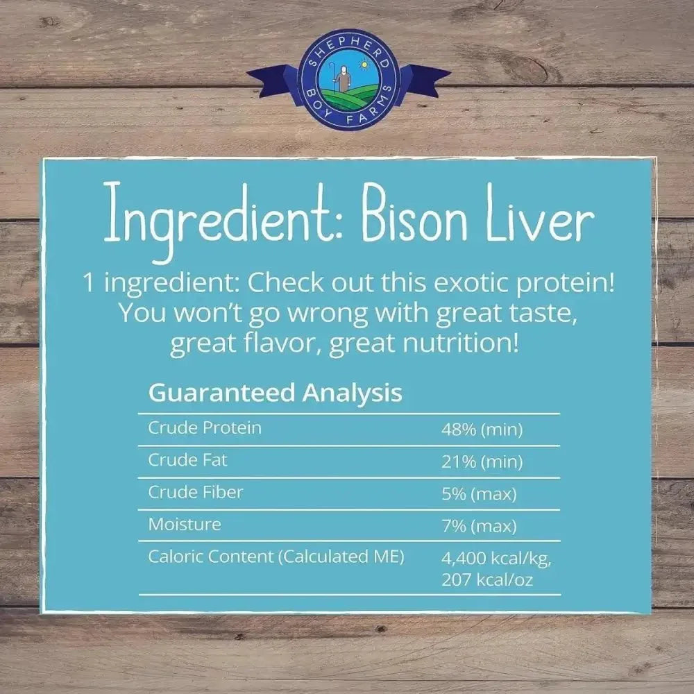 Shepherd Boy Farms Freeze Dried Bison Liver Dog Treats - Talis Us
