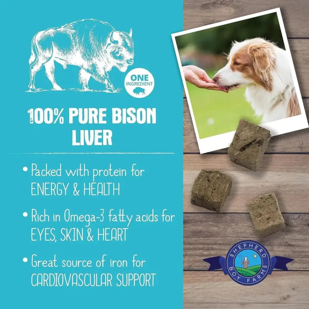 Shepherd Boy Farms Freeze Dried Bison Liver Dog Treats - Talis Us
