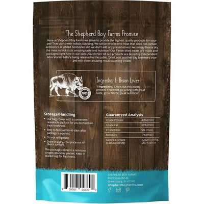 Shepherd Boy Farms Freeze Dried Bison Liver Dog Treats - Talis Us