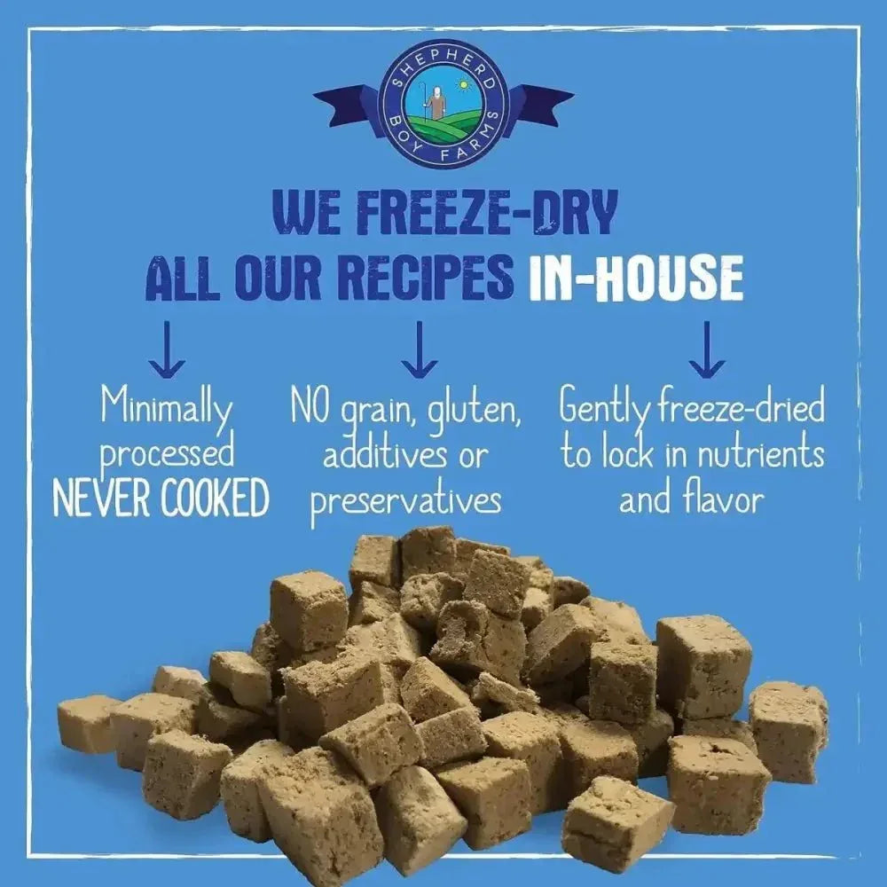 Shepherd Boy Farms Freeze Dried Bison Recipe Dog Food 14 oz - Talis Us