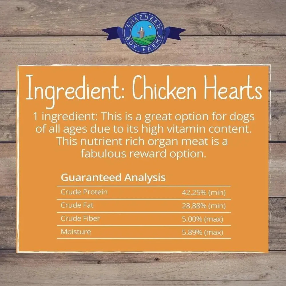 Shepherd Boy Farms Freeze Dried Chicken Heart Dog Treats - Talis Us