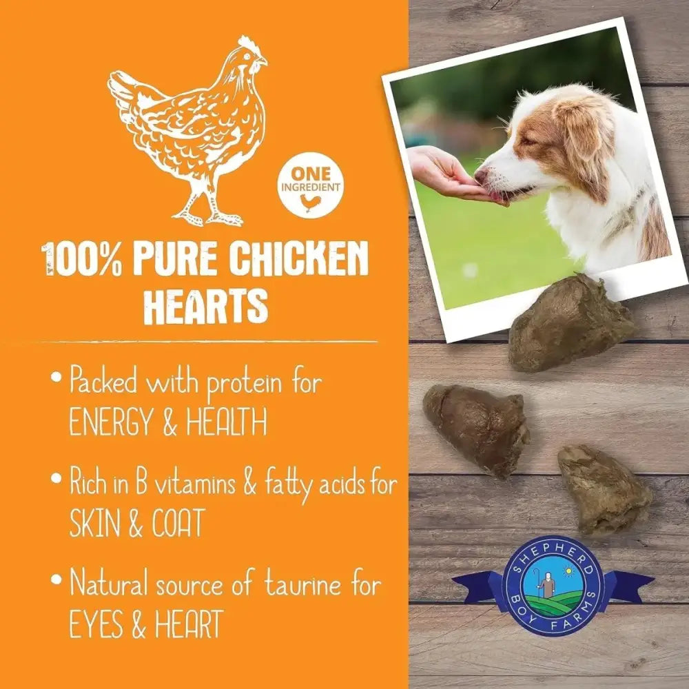 Shepherd Boy Farms Freeze Dried Chicken Heart Dog Treats - Talis Us