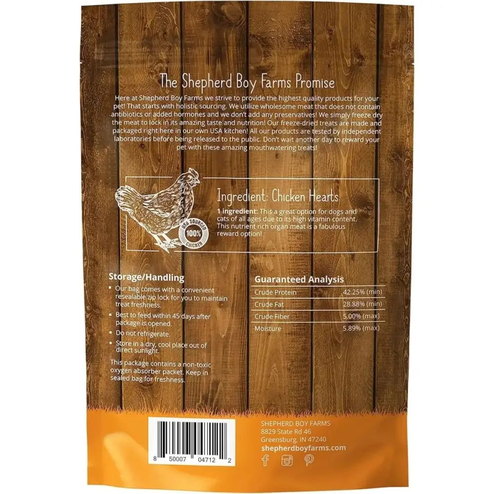 Shepherd Boy Farms Freeze Dried Chicken Heart Dog Treats - Talis Us