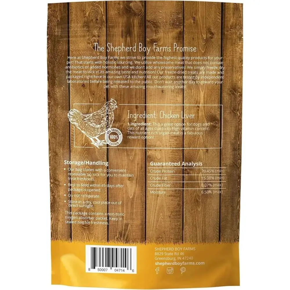 Shepherd Boy Farms Freeze Dried Chicken Liver Dog Treats - Talis Us