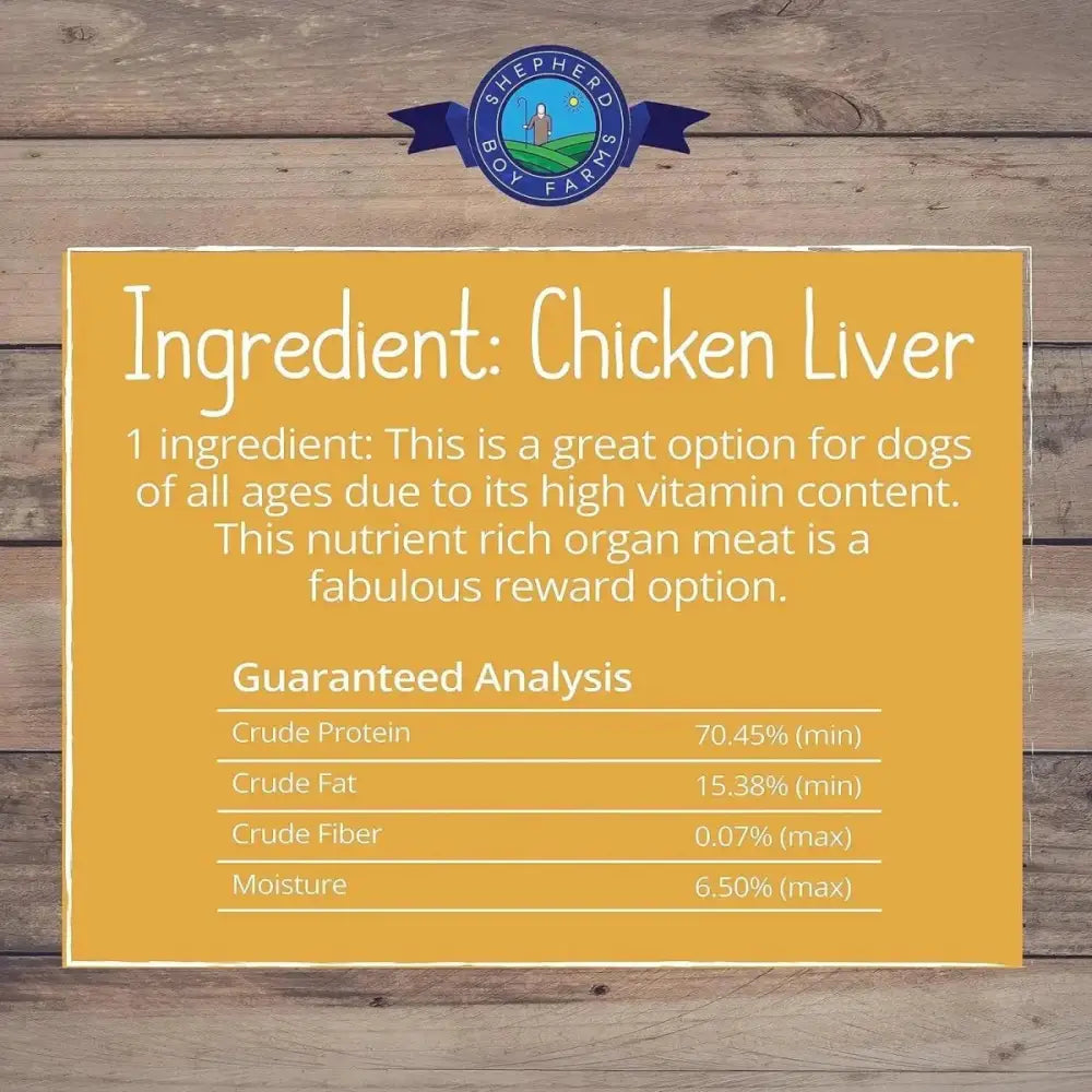 Shepherd Boy Farms Freeze Dried Chicken Liver Dog Treats - Talis Us